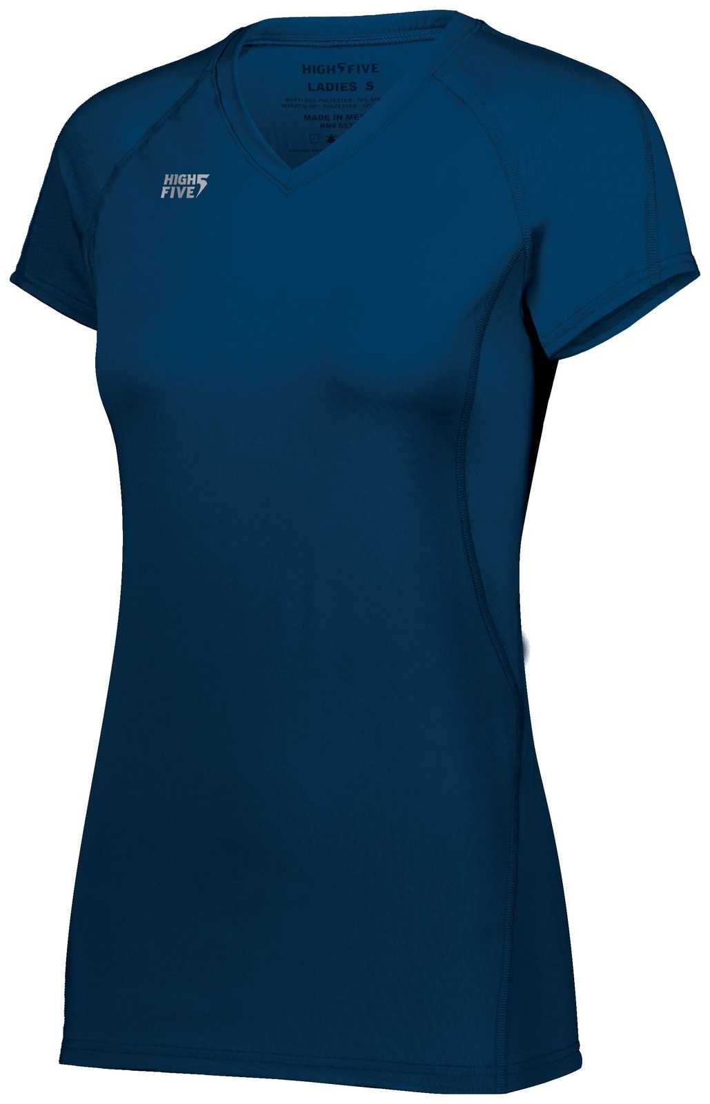 High Five 342222 Ladies Truhit Short Sleeve Jersey - Navy - HIT a Double