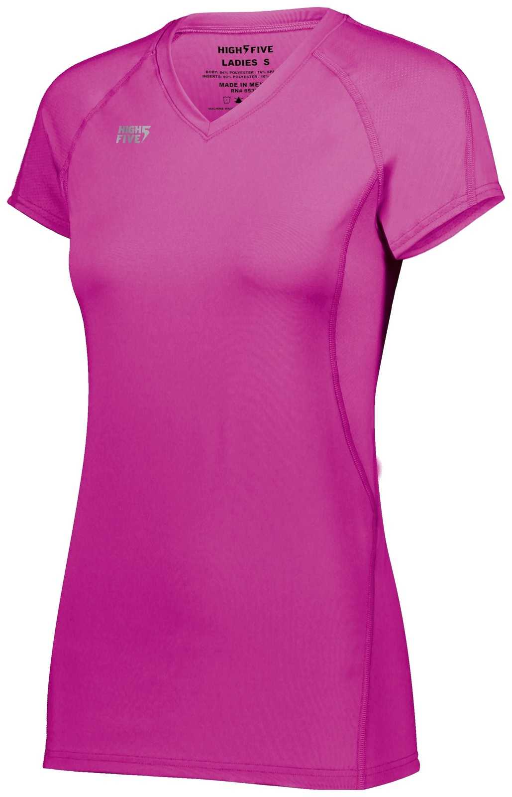High Five 342222 Ladies Truhit Short Sleeve Jersey - Power Pink - HIT a Double