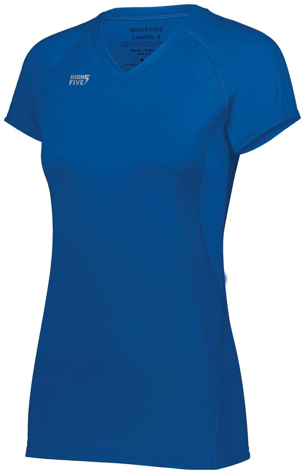 High Five 342222 Ladies Truhit Short Sleeve Jersey - Royal - HIT a Double
