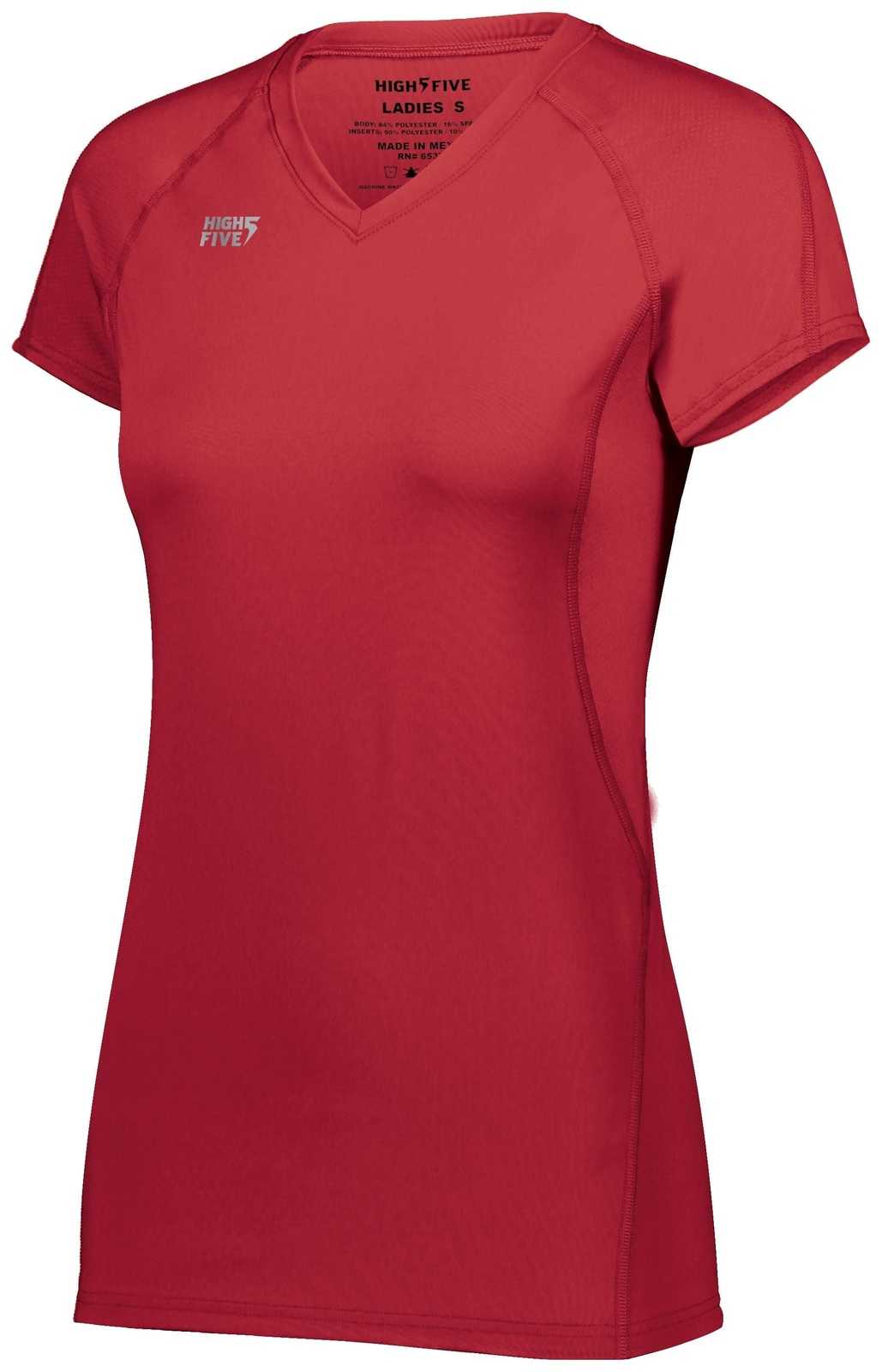 High Five 342222 Ladies Truhit Short Sleeve Jersey - Scarlet - HIT a Double