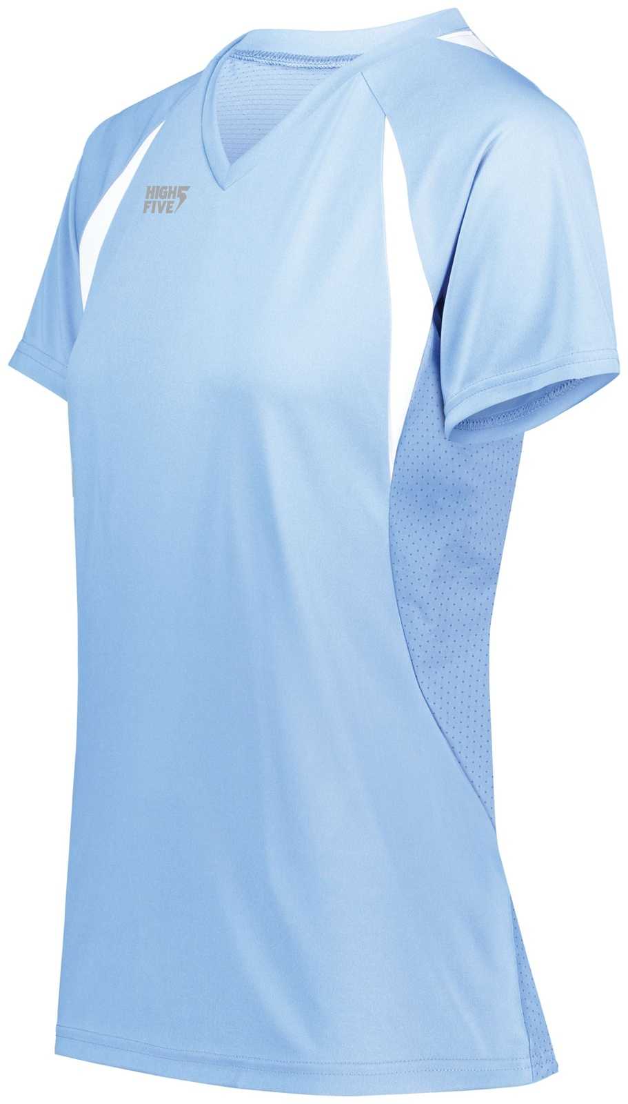 High Five 342232 Ladies Color Cross Jersey - Columbia Blue White - HIT a Double