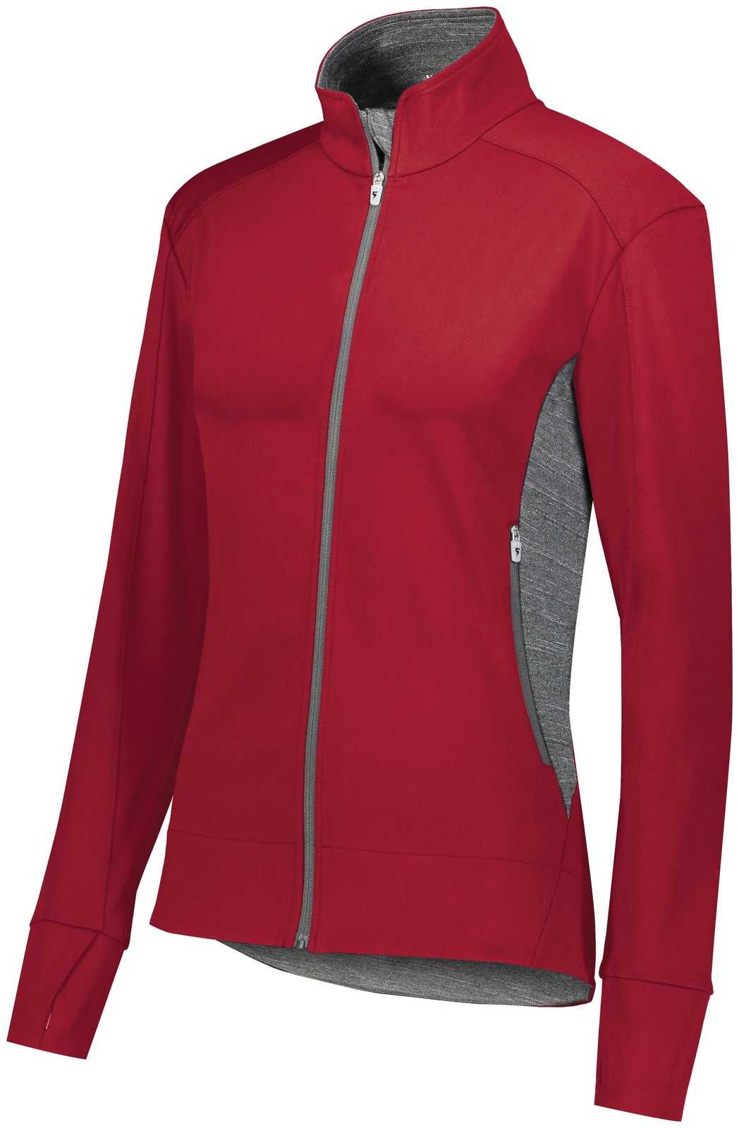 High Five 371262 Ladies Free Form Jacket - Scarlet Carbon Heather - HIT a Double