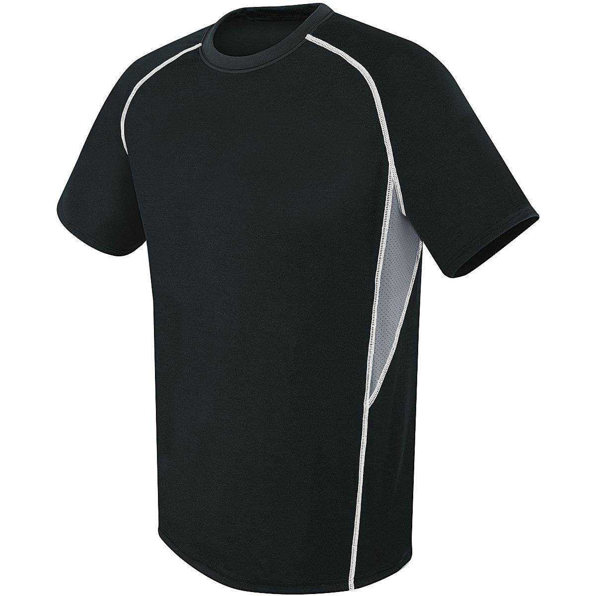 High Five 372300 Adult Short Sleeve Evolution - Black Graphite White - HIT a Double
