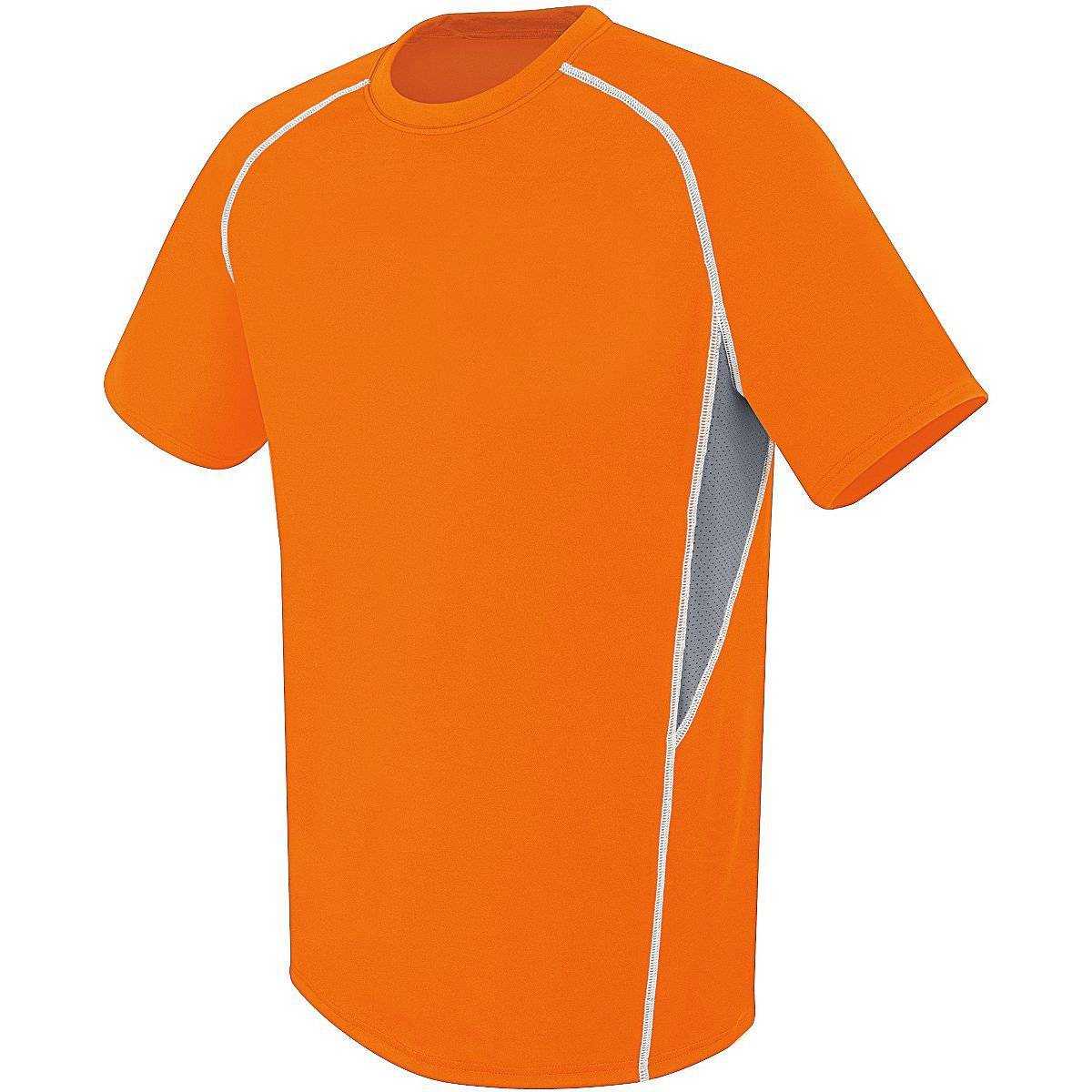 High Five 372301 Youth Short Sleeve Evolution - Orange Graphite White - HIT a Double