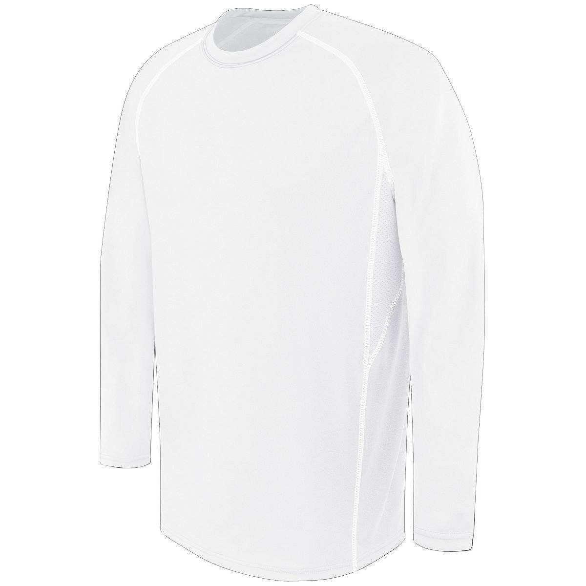 High Five 372310 Adult Long Sleeve Evolution Top - White White White - HIT a Double