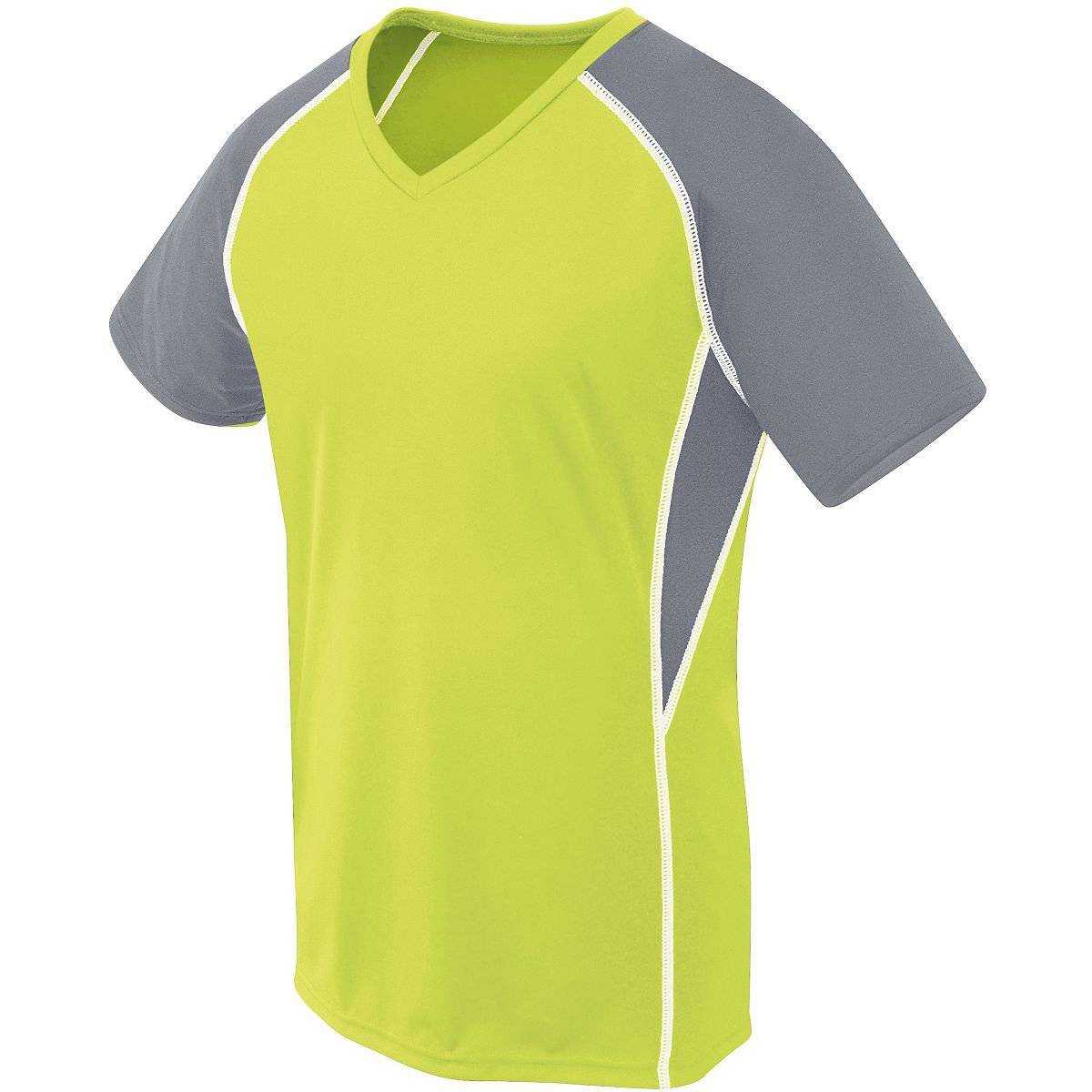 High Five 372322 Womens Short Sleeve Evolution - Lime Graphite White - HIT a Double
