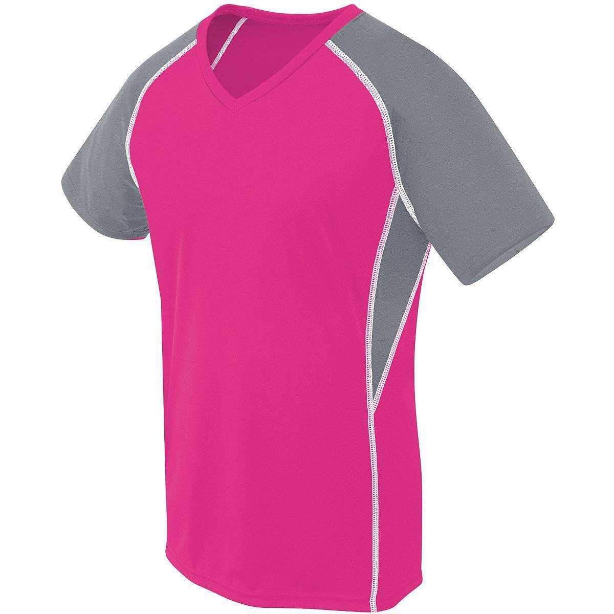 High Five 372322 Womens Short Sleeve Evolution - Raspberry Graphite Wh - HIT a Double