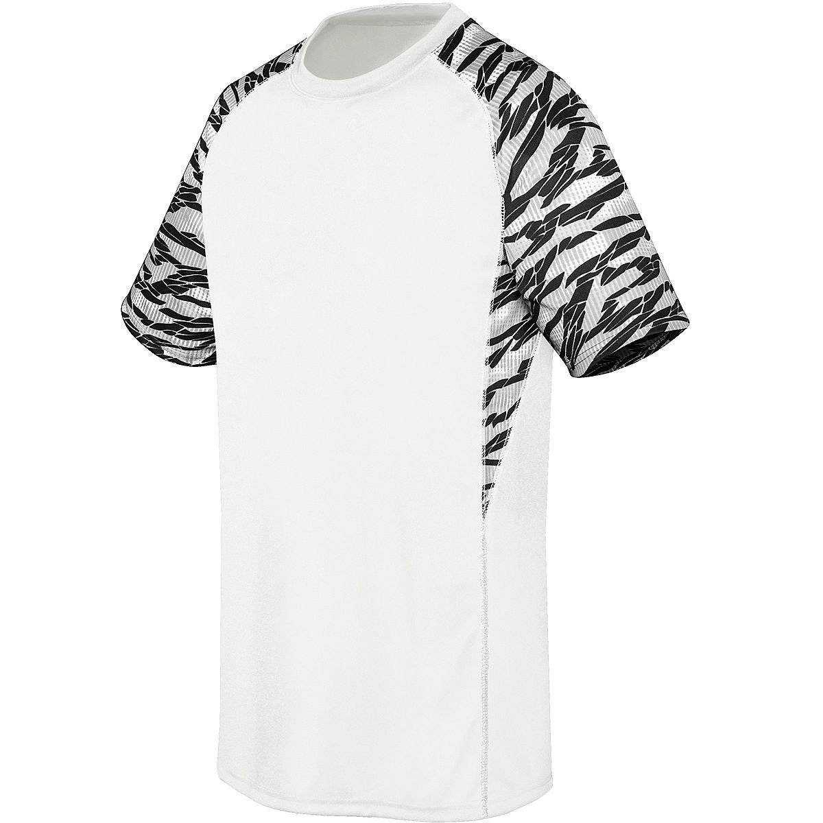 High Five 372330 Adult Evolution Print Short Sleeve - White Wh Print - HIT a Double