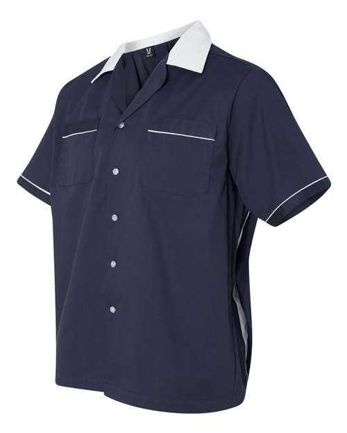 Hilton HP2244 GM Legend Bowling Shirt - Navy White - HIT a Double