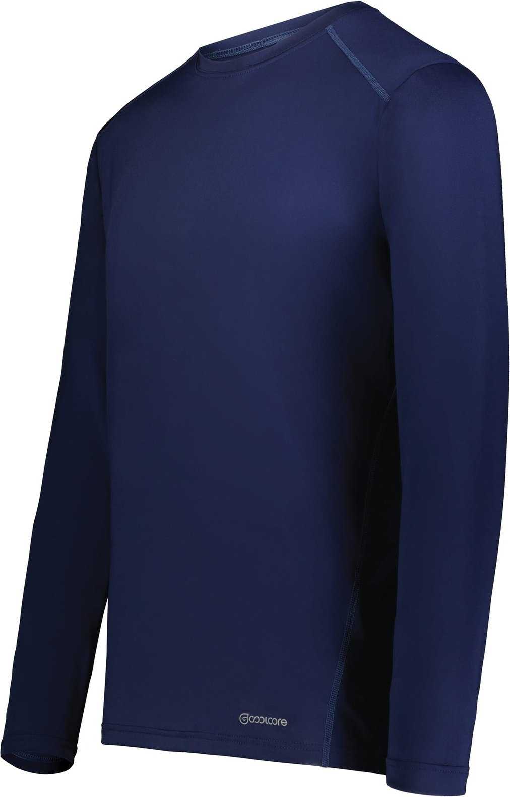 Holloway 222138 Coolcore Essential Long Sleeve Tee - Navy - HIT a Double