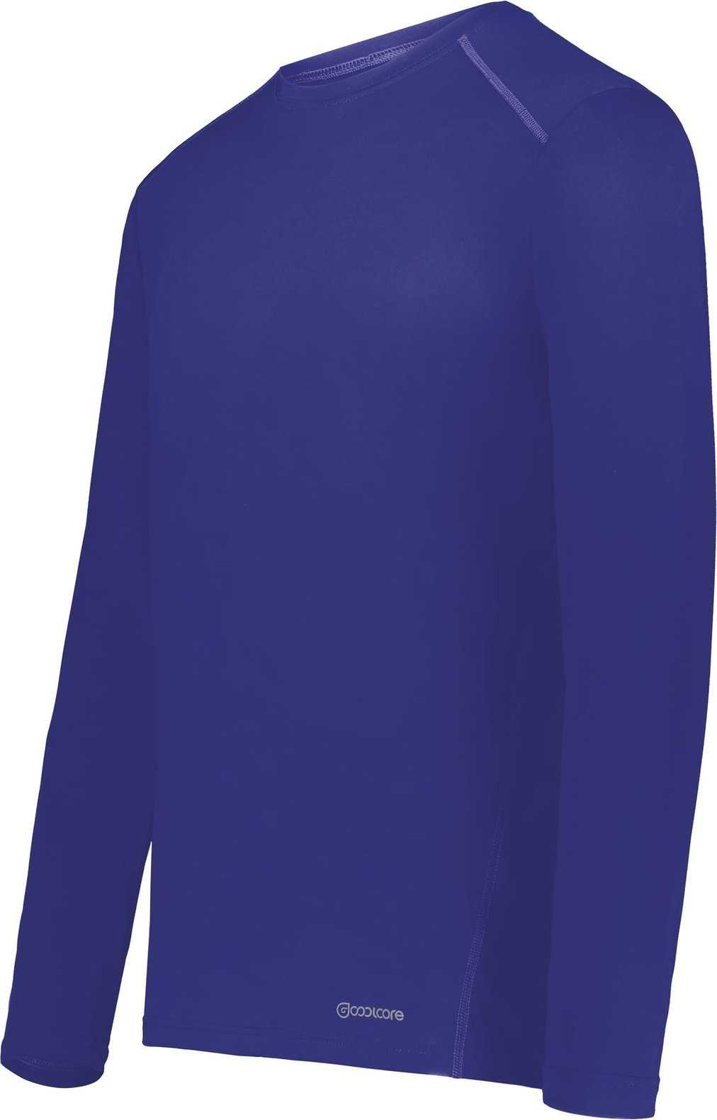 Holloway 222138 Coolcore Essential Long Sleeve Tee - Purple - HIT a Double