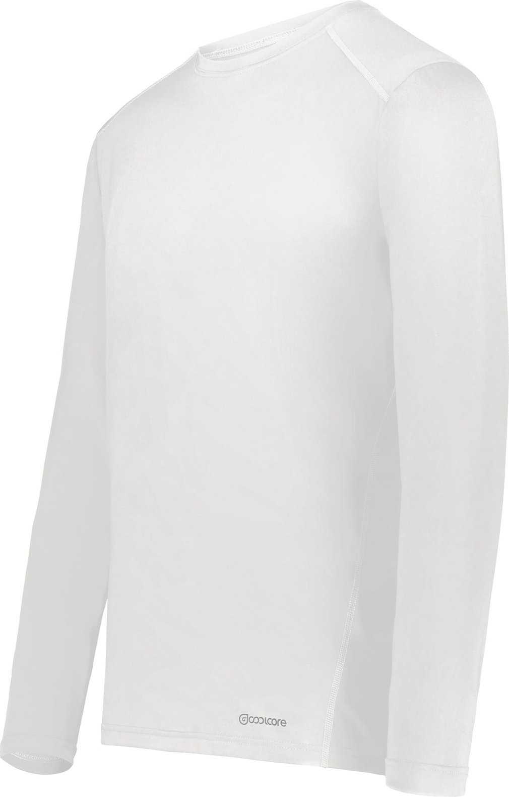 Holloway 222138 Coolcore Essential Long Sleeve Tee - White - HIT a Double