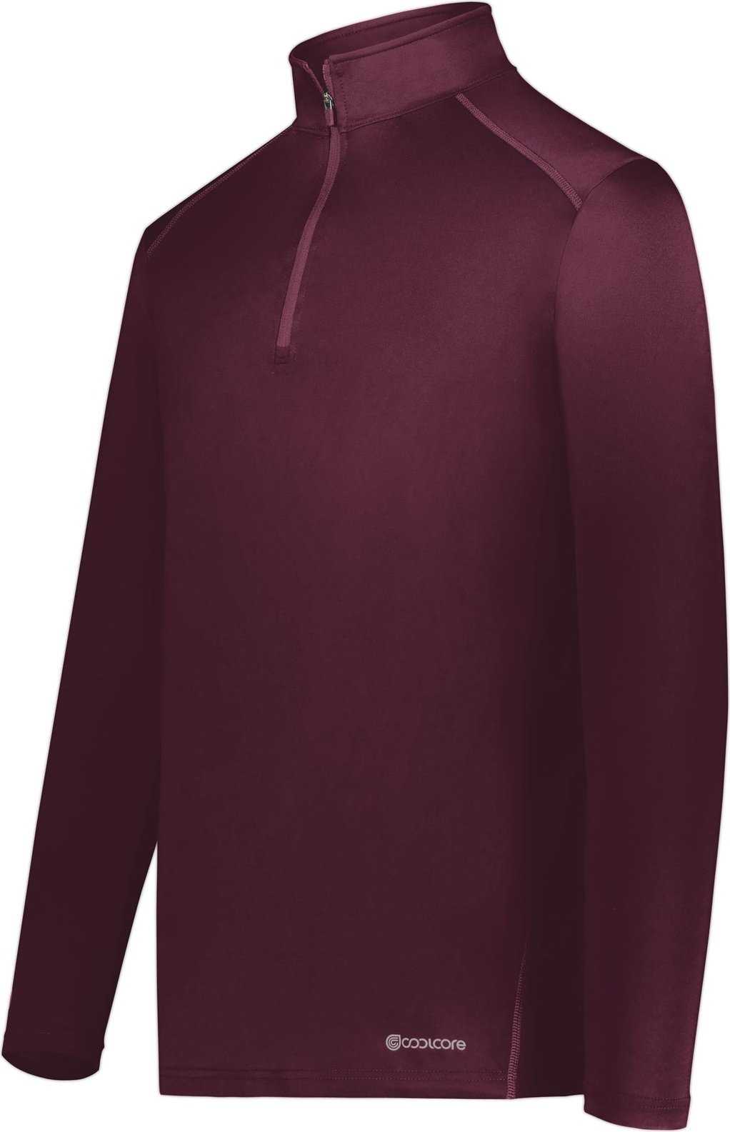 Holloway 222140 Coolcore 1/4 Zip Pullover - Maroon - HIT a Double