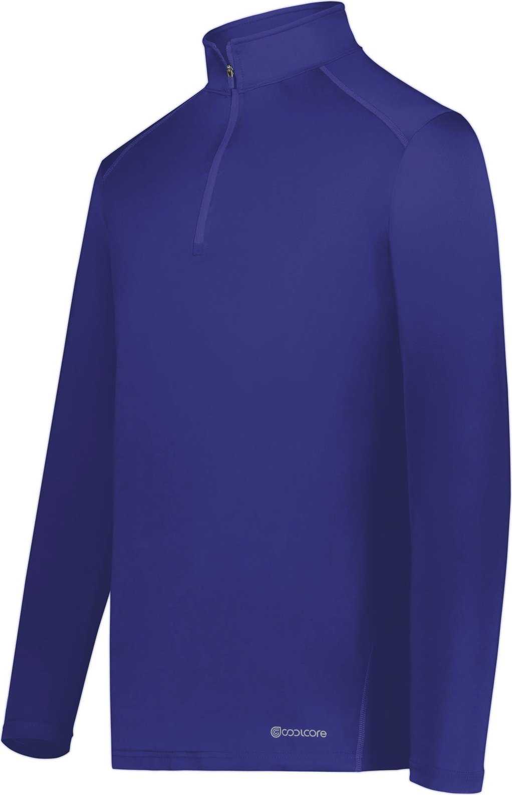 Holloway 222140 Coolcore 1/4 Zip Pullover - Purple - HIT a Double