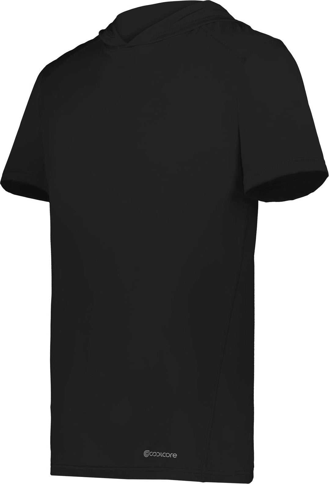 Holloway 222142 Coolcore Short Sleeve Hoodie - Black - HIT a Double