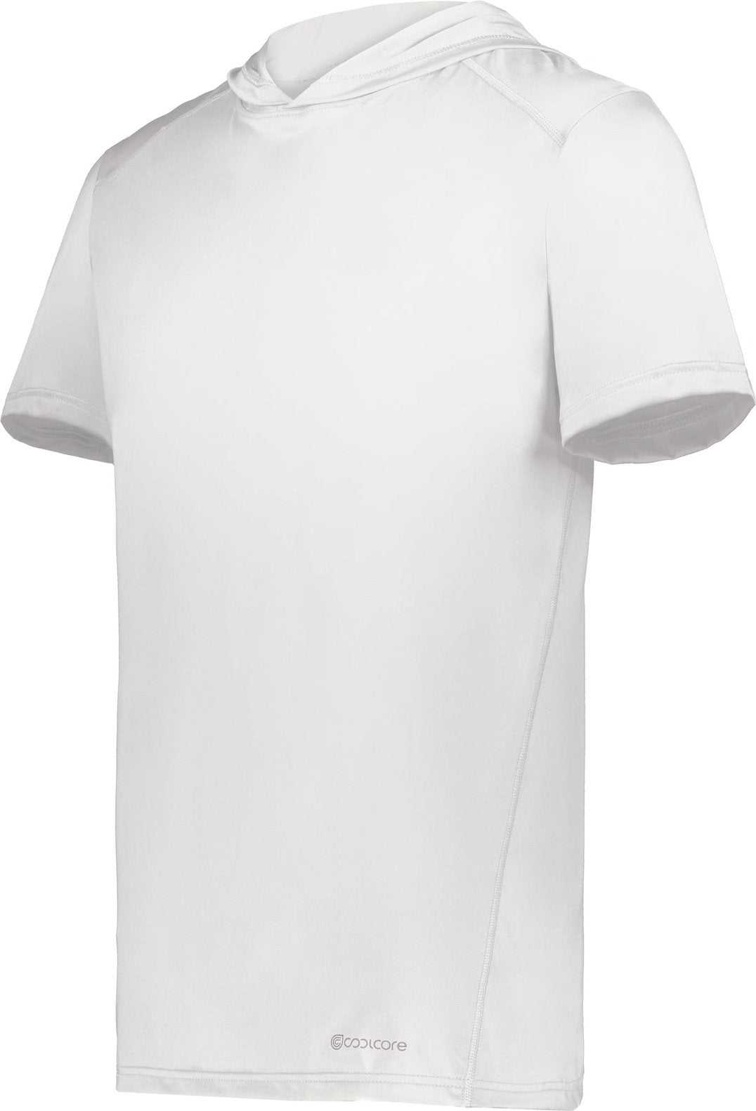 Holloway 222142 Coolcore Short Sleeve Hoodie - White - HIT a Double