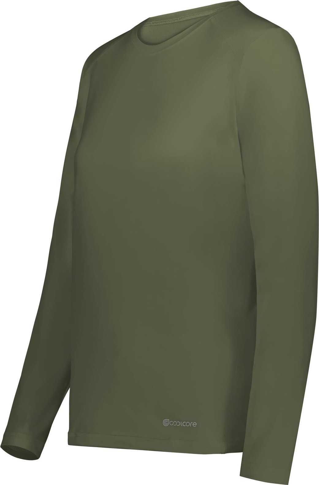 Holloway 222338 Ladies Coolcore Essential Long Sleeve Tee - Olive - HIT a Double
