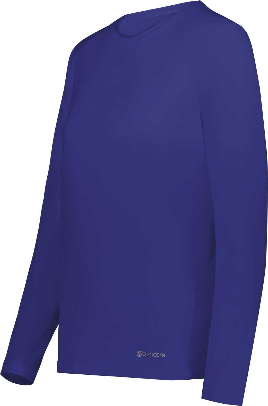 Holloway 222338 Ladies Coolcore Essential Long Sleeve Tee - Purple - HIT a Double