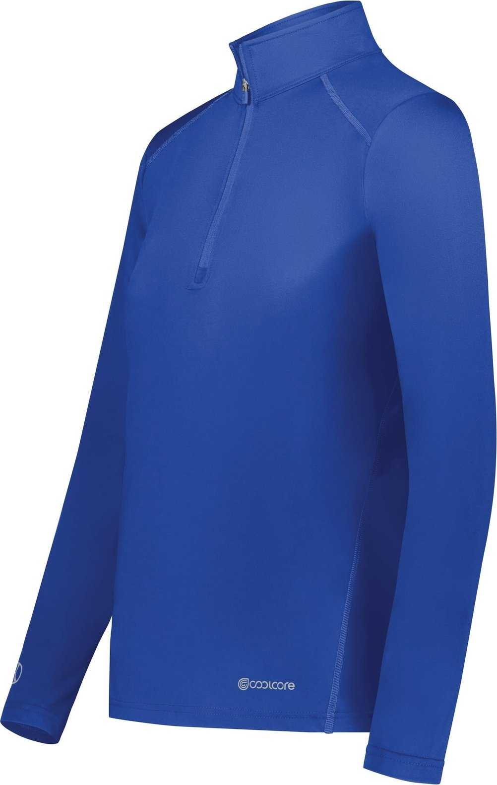Holloway 222340 Ladies Coolcore 1/4 Zip Pullover - Royal - HIT a Double