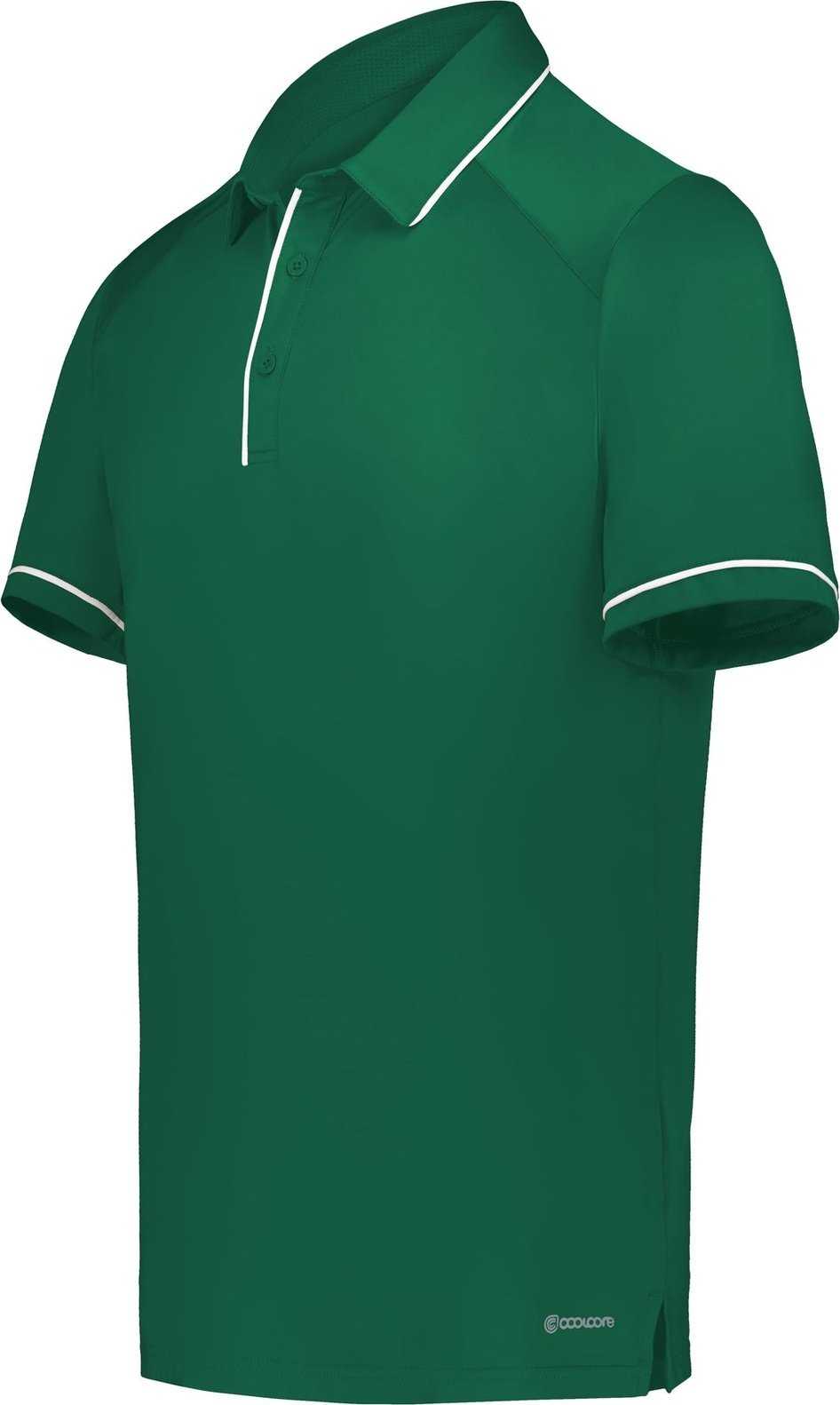 Holloway 222518 Coolcore Performance Polo - Dark Green White - HIT a Double