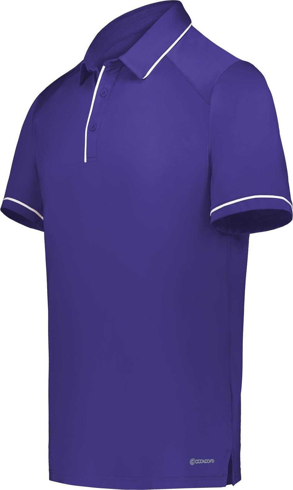 Holloway 222518 Coolcore Performance Polo - Purple White - HIT a Double