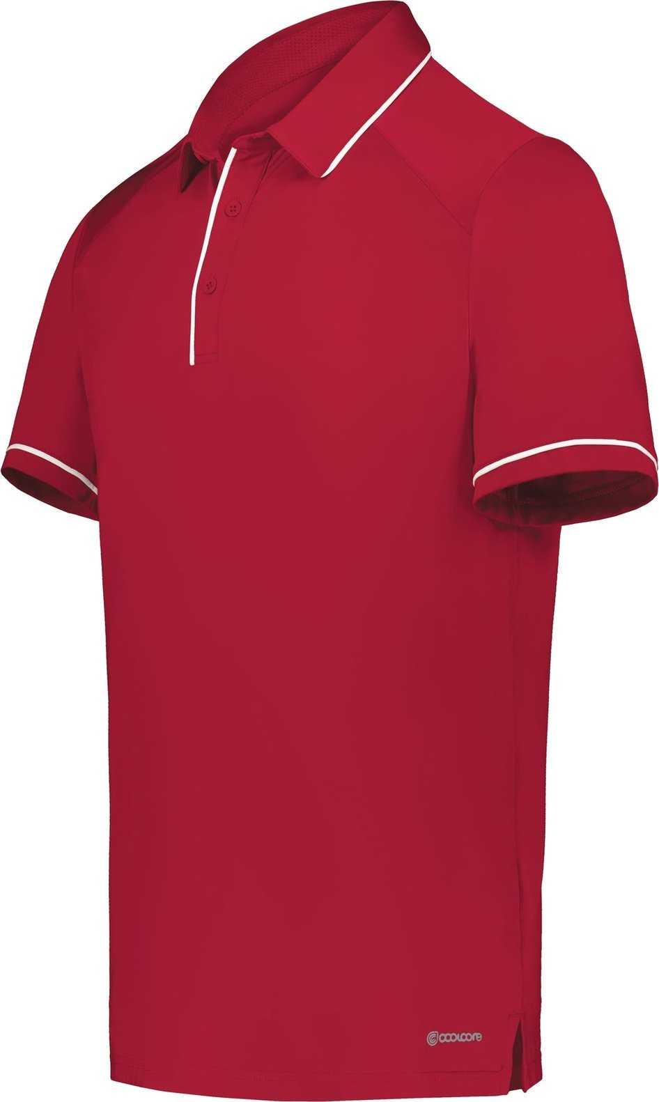 Holloway 222518 Coolcore Performance Polo - Scarlet White - HIT a Double