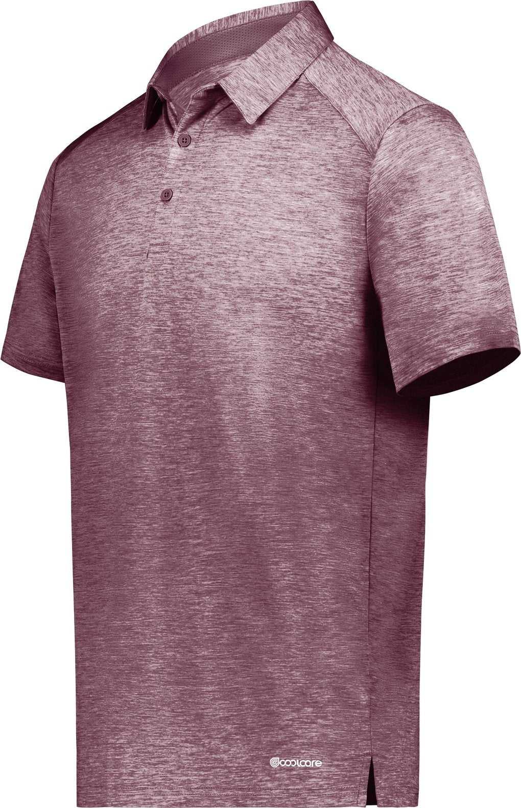 Holloway 222572 Electrify Coolcore Polo - Maroon Heather - HIT a Double