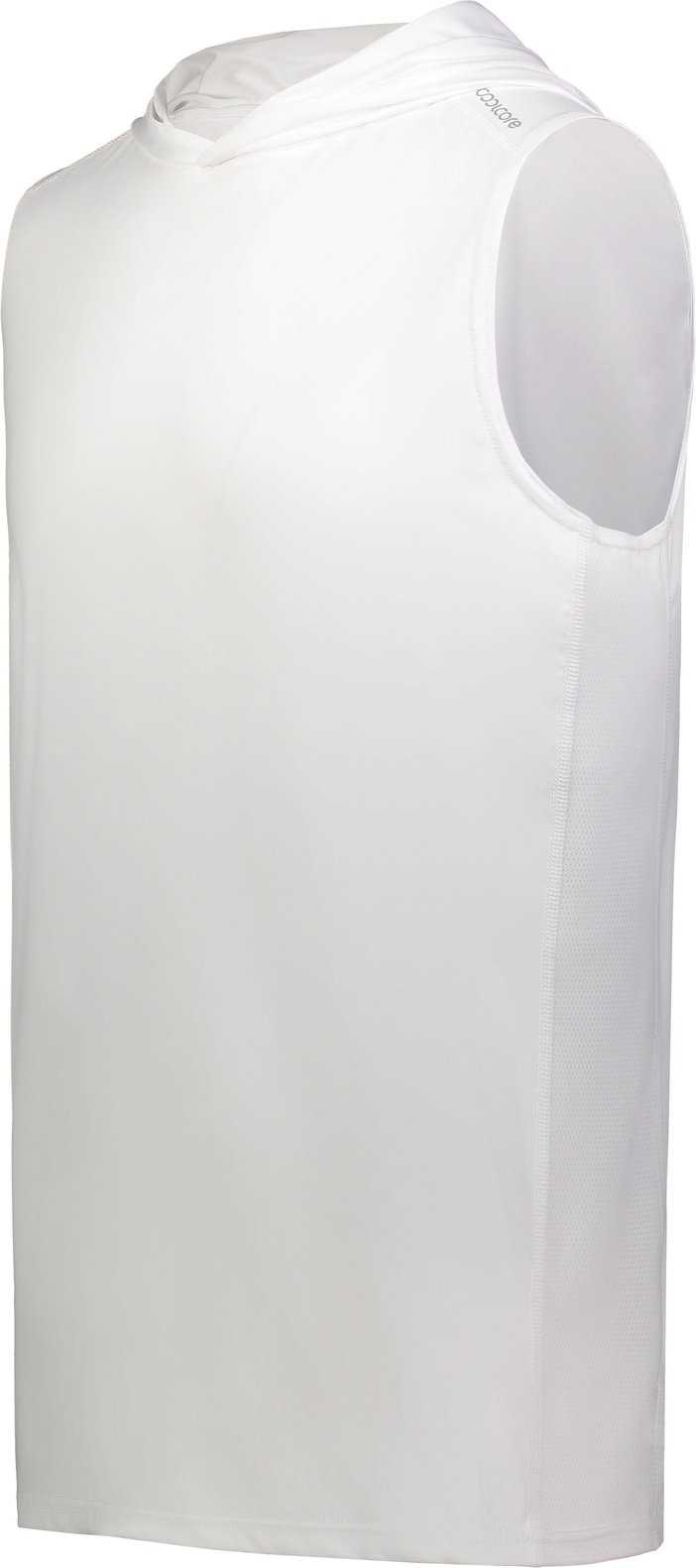 Holloway 222590 Coolcore Sleeveless Hoodie - White - HIT a Double