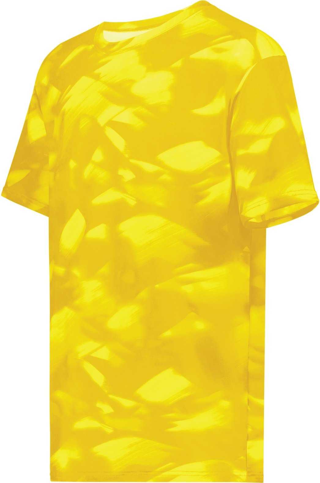 Holloway 222596 Stock Cotton Touch Poly Tee - Gold Glacier Print - HIT a Double