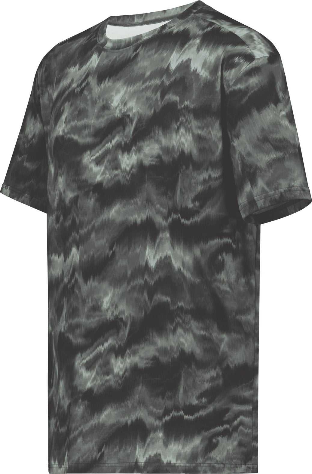 Holloway 222596 Stock Cotton Touch Poly Tee - Shockwave Graphite - HIT a Double