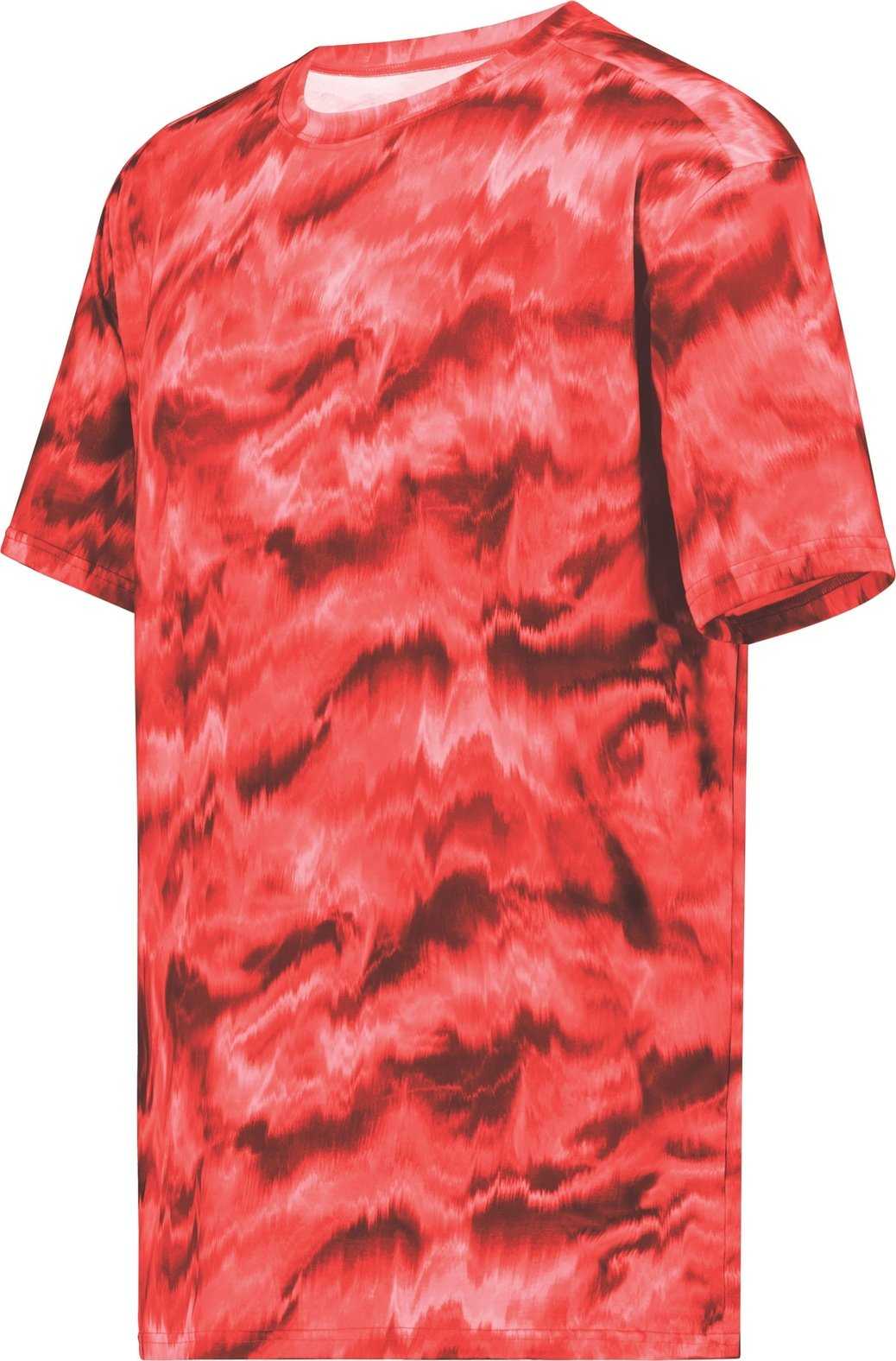 Holloway 222596 Stock Cotton Touch Poly Tee - Shockwave Scarlet - HIT a Double