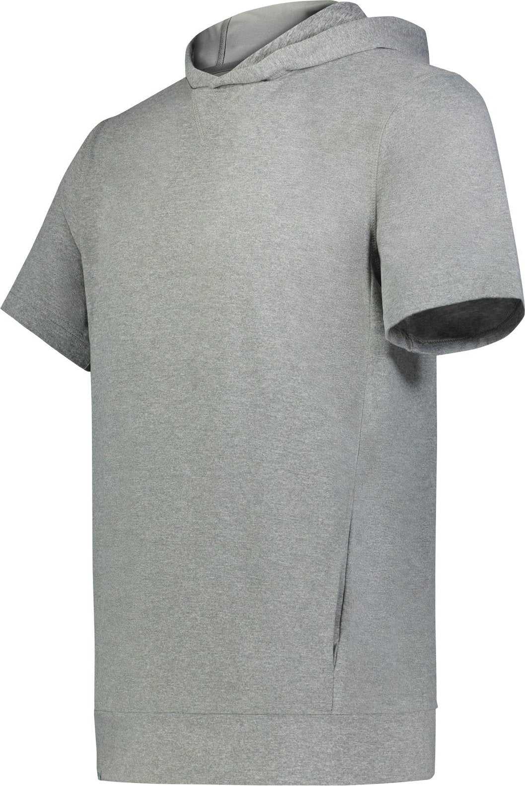 Holloway 222605 Youth Ventura Soft Knit Short Sleeve Hoodie - Grey Heather - HIT a Double