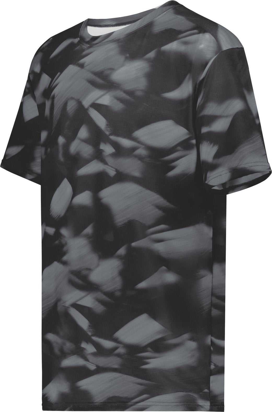 Holloway 222696 Youth Stock Cotton Touch Poly Tee - Glacier Black - HIT a Double
