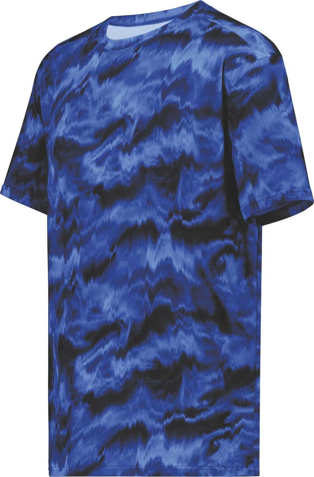Holloway 222696 Youth Stock Cotton Touch Poly Tee - Shockwave Navy - HIT a Double