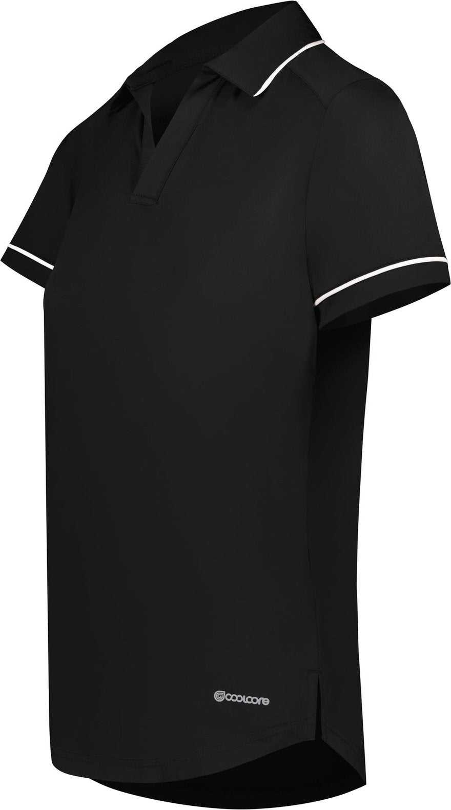 Holloway 222701 Ladies Coolcore Performance Polo - Black White - HIT a Double