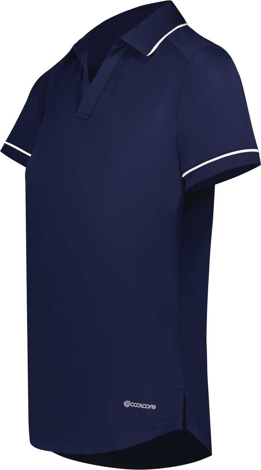 Holloway 222701 Ladies Coolcore Performance Polo - Navy White - HIT a Double