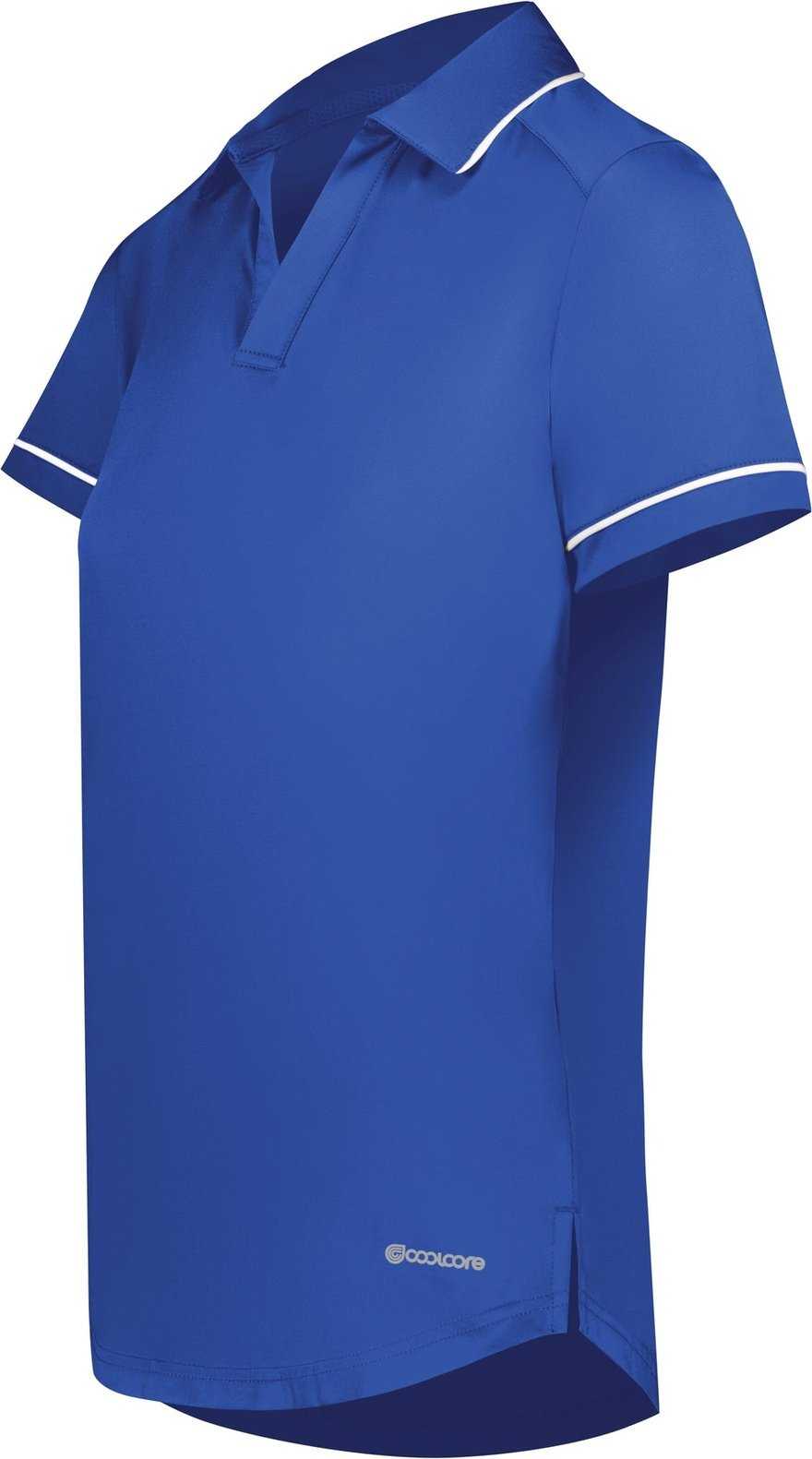 Holloway 222701 Ladies Coolcore Performance Polo - Royal White - HIT a Double