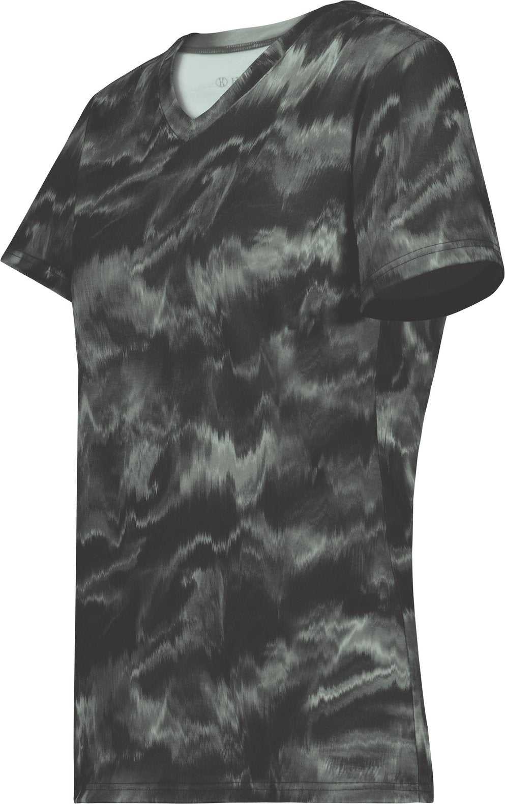 Holloway 222796 Ladies Stock Cotton Touch Poly Tee - Shockwave Graphite - HIT a Double