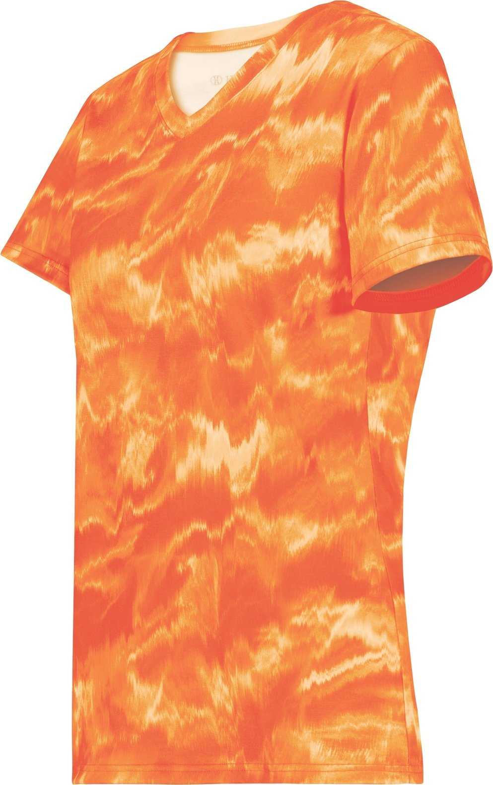 Holloway 222796 Ladies Stock Cotton Touch Poly Tee - Shockwave Orange - HIT a Double