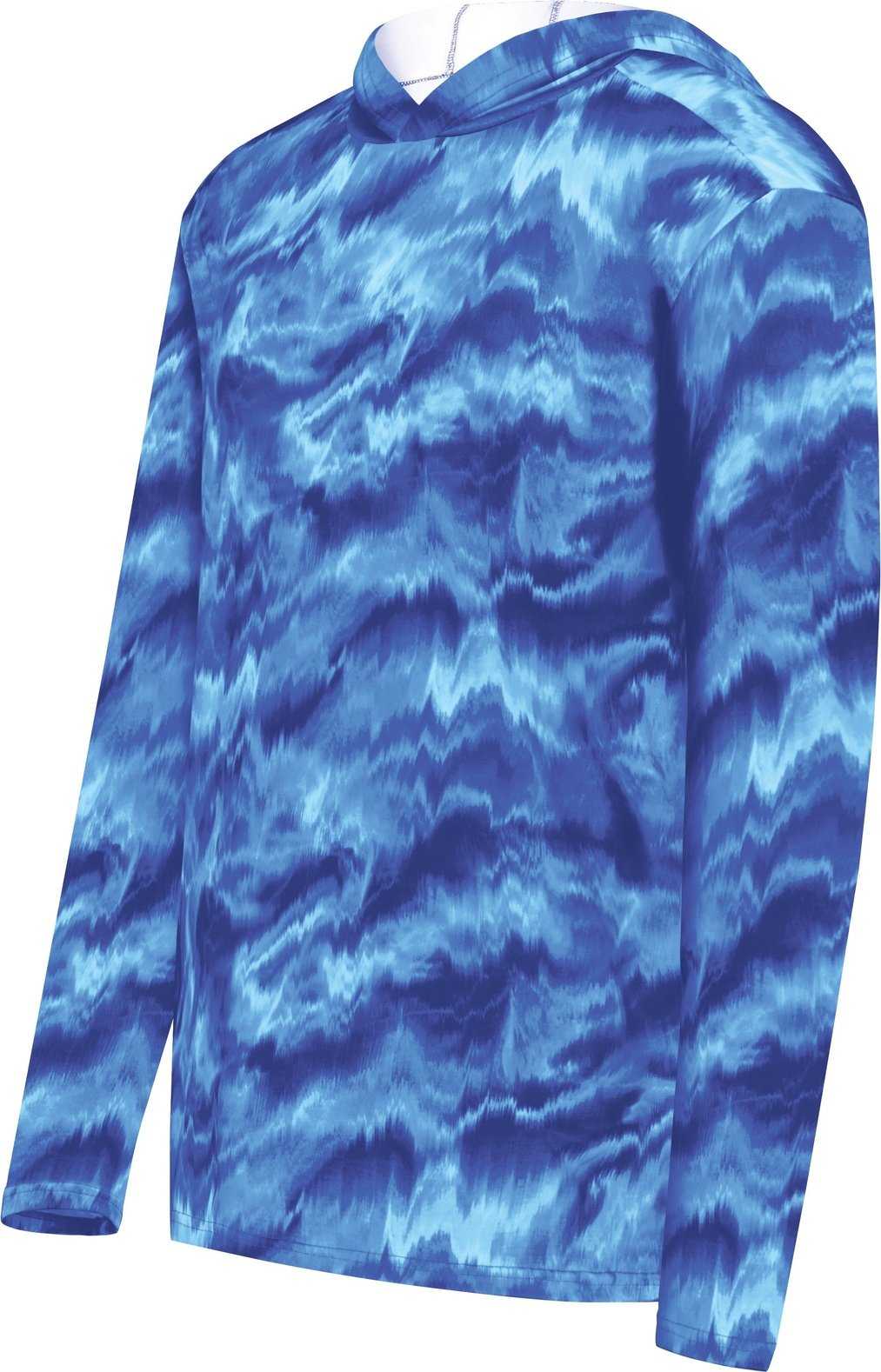 Holloway 223505 Stock Cotton Touch Poly Hoodie - Shockwave Royal - HIT a Double