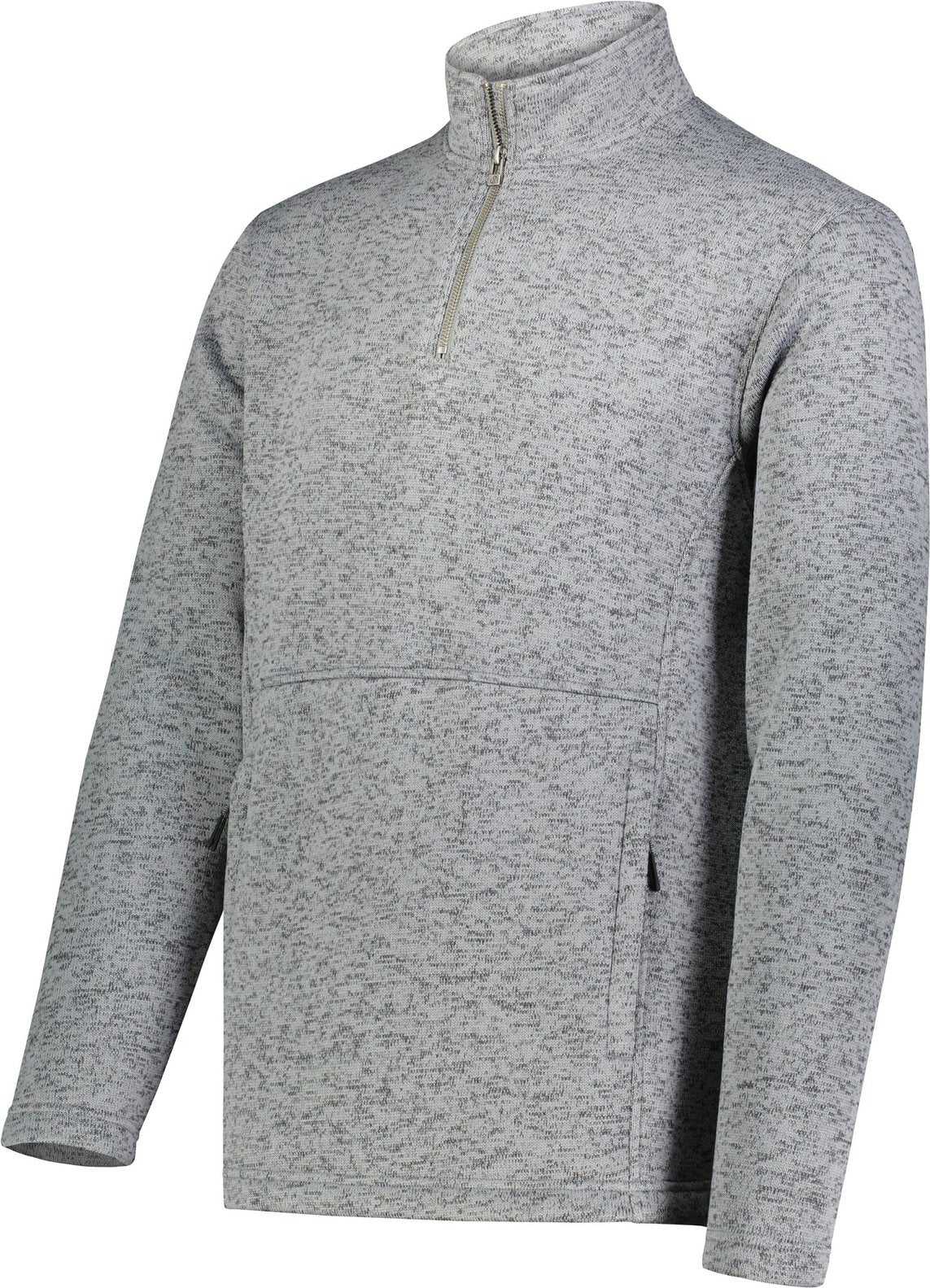 Holloway 223540 Alpine Sweater Fleece 1/4 Zip Pullover - Graphite Heather - HIT a Double