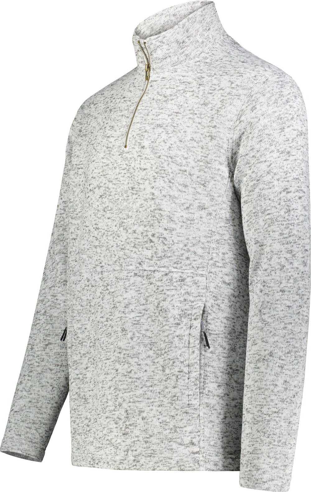 Holloway 223540 Alpine Sweater Fleece 1/4 Zip Pullover - Silver Heather - HIT a Double
