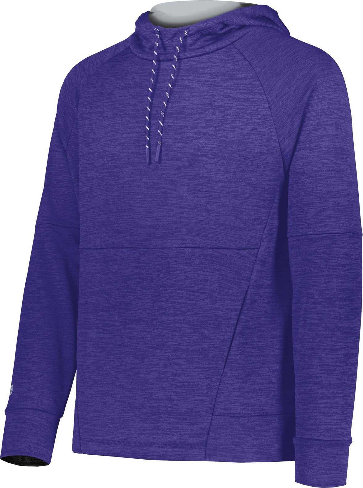 Holloway 223580 All Pro Performance Fleece Hoodie - Purple Heather Silver - HIT a Double