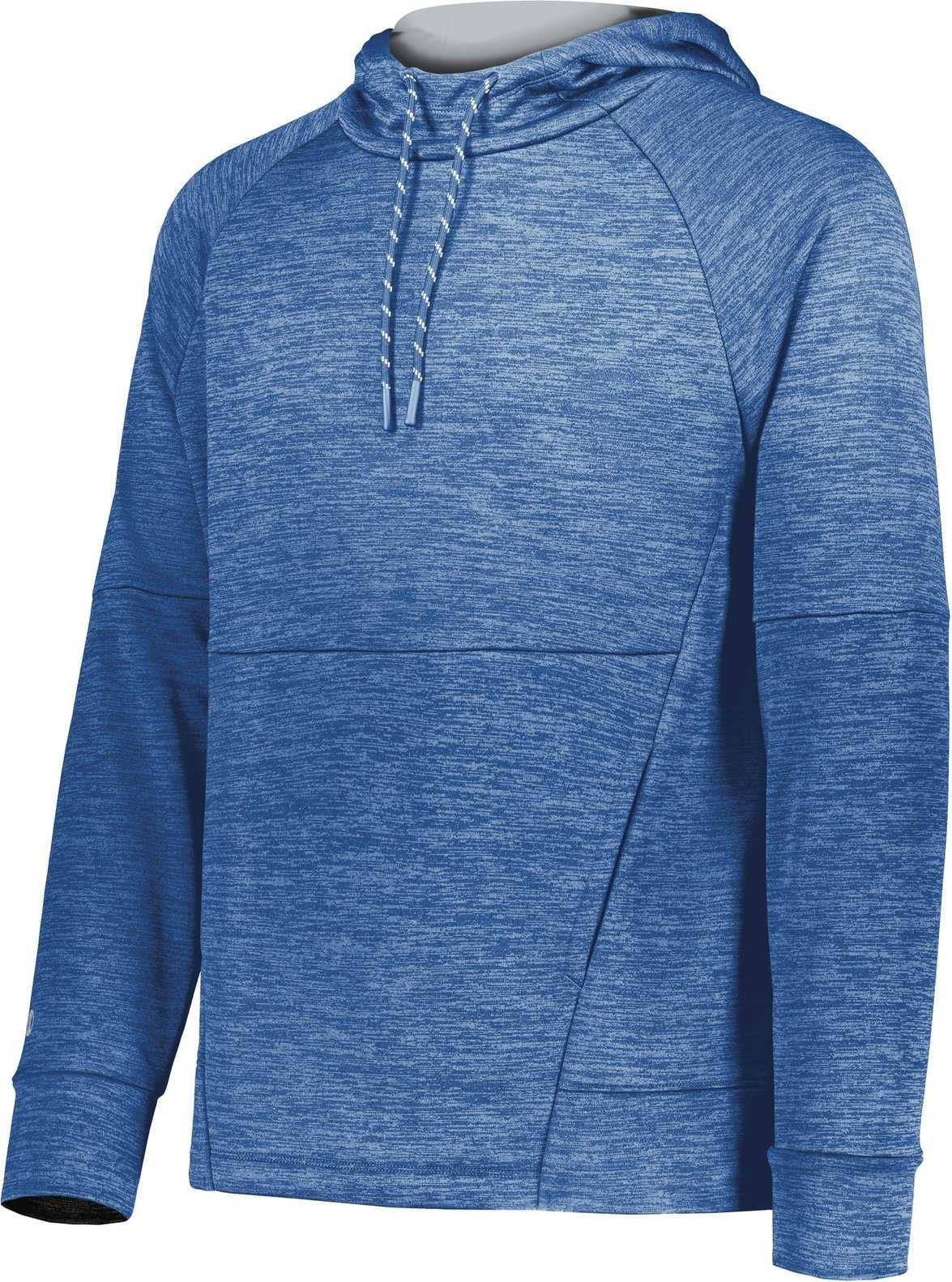 Holloway 223580 All Pro Performance Fleece Hoodie - Royal Heather Silver - HIT a Double