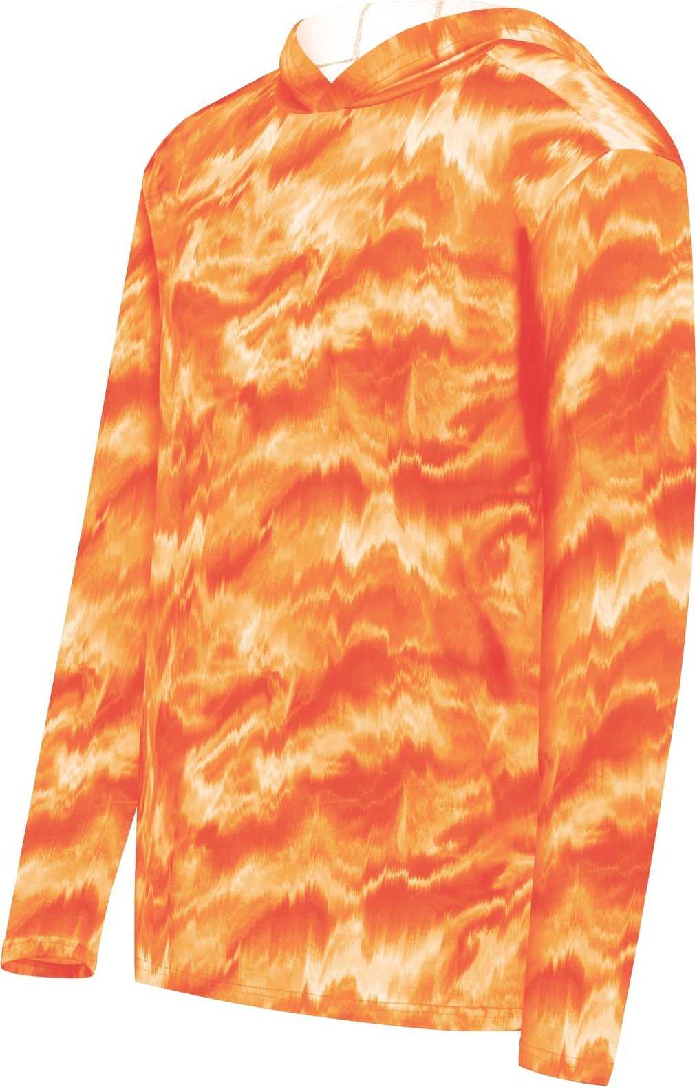 Holloway 223605 Youth Stock Cotton Touch Poly Hoodie - Shockwave Orange - HIT a Double