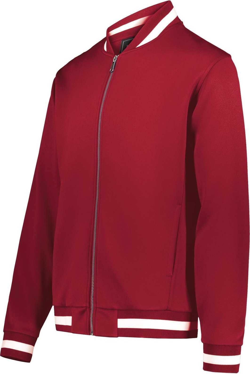Holloway 223647 Youth V Street Full Zip Jacket - Scarlet White - HIT a Double