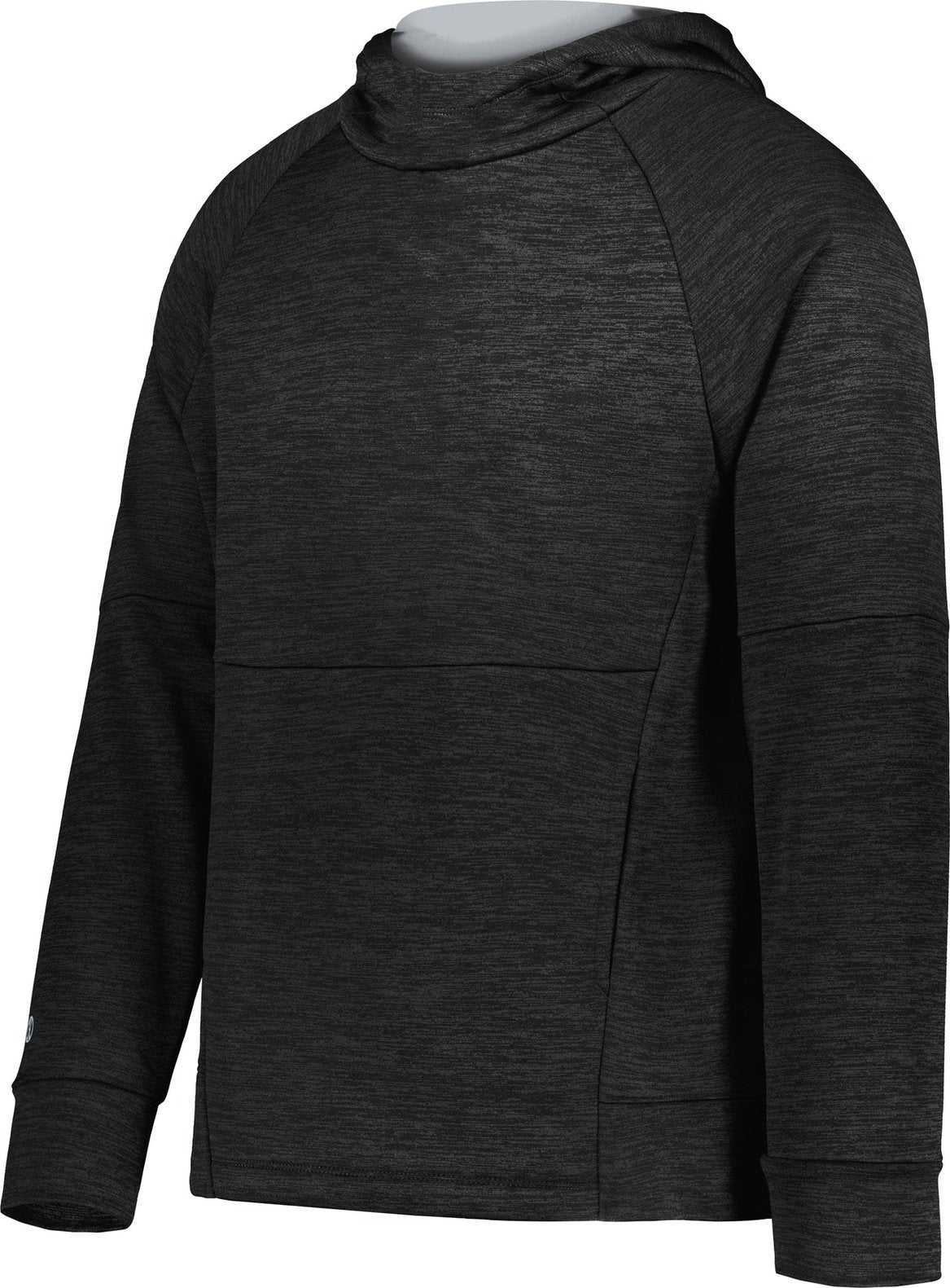 Holloway 223680 Youth All Pro Performance Fleece Hoodie - Black Heather Silver - HIT a Double