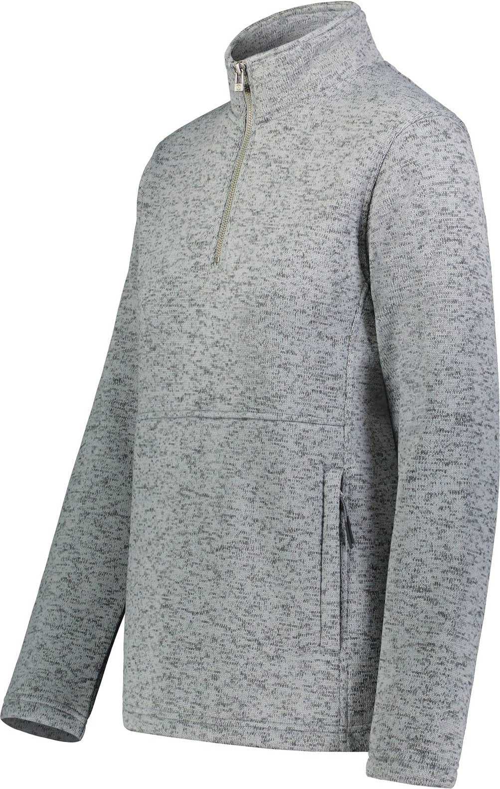 Holloway 223740 Ladies Alpine Sweater Fleece 1/4 Zip Pullover - Graphite Heather - HIT a Double