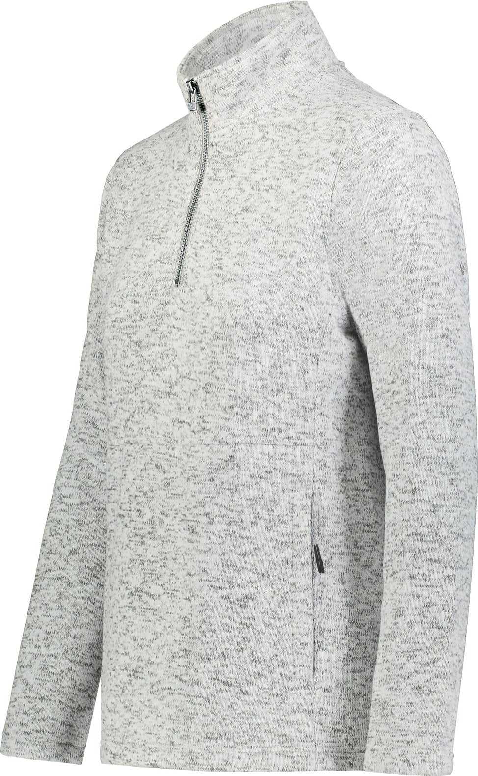 Holloway 223740 Ladies Alpine Sweater Fleece 1/4 Zip Pullover - Silver Heather - HIT a Double