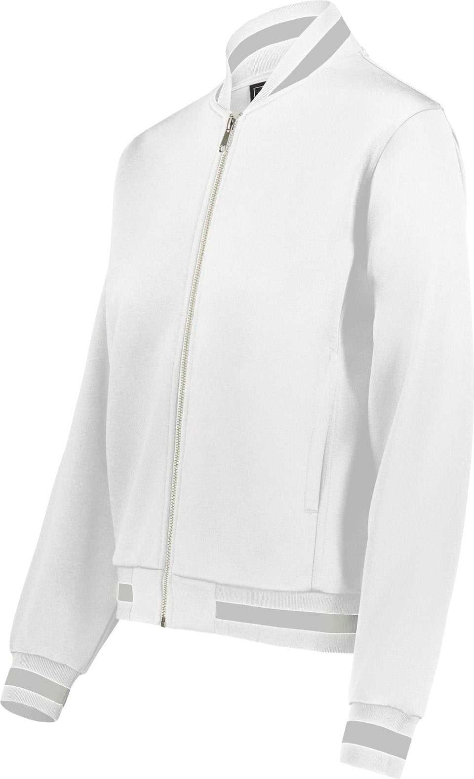 Holloway 223747 Ladies V Street Full Zip Jacket - White Athletic Heather - HIT a Double